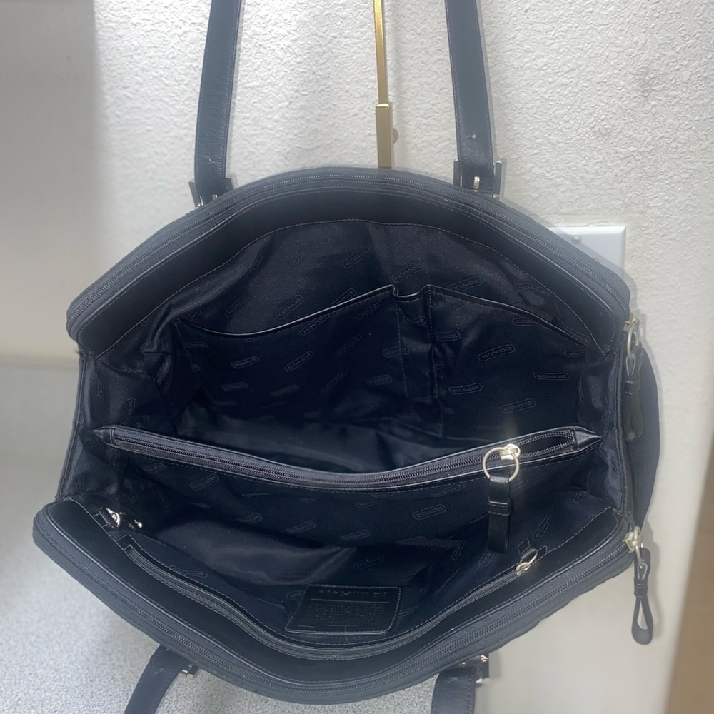 Coach Vintage Mercer Twill and Leather Black Satchel EUC - Picture 12 of 15